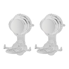 小麥購物 吸盤沐浴露置物架 L204 70g, 透明色/白色, 2個