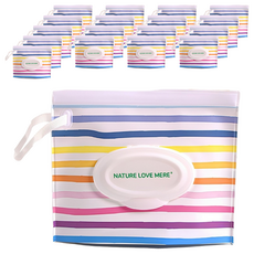 NATURE LOVE MERE DIY濕紙巾抽取袋 彩虹款 3個, 18個
