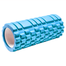 按摩滾輪瑜珈, EVA外包+PVC內管, 承重150KG, 33 x 14cm, 藍色, 1個