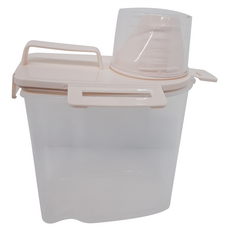 塑膠儲糧桶 (2入) 適用於貓咪 狗狗, 米色偏粉, 1組, 1.7L