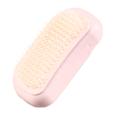 電動頭皮經絡按摩梳 每分鐘8000次微震動 舒緩頭部疲勞 按摩肩頸腹部, 淺粉色