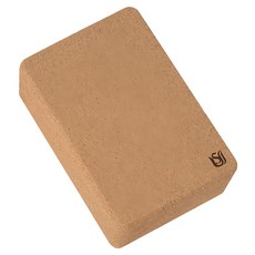 USHaS 瑜癒 經典軟木瑜珈磚, 100%天然軟木, 228 x 150 x 75mm, 1入, 咖啡色