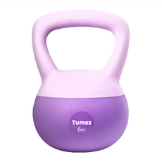 Tumaz 月熊 軟式壺鈴 6KG 環保軟材質 保護地板適合居家使用, 紫色, 1個