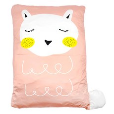 GGUMBI 動物造型抱枕 精緻透氣 枕心可調整棉花量, 綿羊, 44 x 55cm, 1個