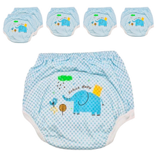 SCHICK 舒適 JB DESIGN 嬰幼兒學步內褲型尿褲, 大象藍, 6件