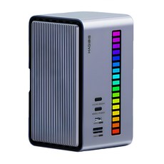 HAGiBiS 海備思 桌面式 Type-C 多功能節奏燈擴充器 15合1 U100Pro, 深空灰, 1個