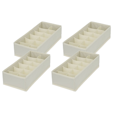 comet 12格內衣褲整理收納盒, 米色, 4個