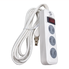 WeiTien 威電 過載斷電1開3座電源線組 1.8m 2孔 125VAC 15A 1650W, CK2132, 1個