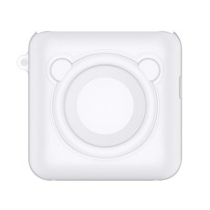 peripage 愛立熊 打印機專用矽膠套, 防刮, 防塵, 親膚柔軟, 白色, 1個