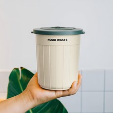 Normal Life 強力密封迷你冷凍廚餘桶 暖灰色 1個 132*122*144mm