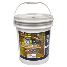 貓王 KINGCAT 地坪耐磨面漆, 無須添加硬化劑 施工便利 迅速, 水性無毒無溶劑, 灰色, 18.93L, 1桶