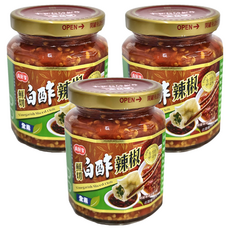 真好家 鮮切白酢辣椒-全素 台灣產, 270g, 3罐