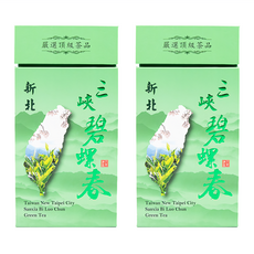 新造茗茶 台灣三峽碧螺春綠茶茶葉, 100g, 2盒, 1組