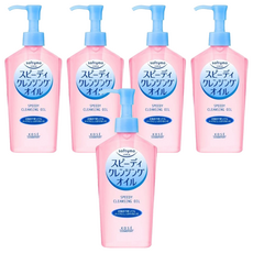 KOSE 高絲 softymo 絲芙蒂 乾濕兩用瞬淨卸妝油, 一次卸除防水彩妝和睫毛膏, 含有8種植物油, 手濕臉濕皆可使用, 溫和配方, 240ml, 5瓶