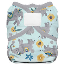 THIRSTIES 魔鬼氈防水尿布兜, 100% 聚酯纖維, Elefantabulous, 1件