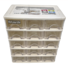 KEYWAY 聯府 彩集15格收納盒 22.5 x 14.1 x 26cm, AR-015