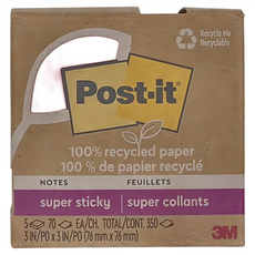 3M Post-it 利貼 狠黏 環保便條紙 70張 76 x 76mm, 粉嫩色系, 5入, 1組