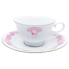 Sanrio 三麗鷗 咖啡杯盤組 mm, 1個, 白色
