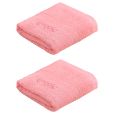 Crocodile 鱷魚 星光大道小浴巾 61*112CM 200G 100%棉 台灣製造, 粉色, 2條