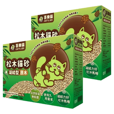 CAT'S JOY 喜樂貓 凝結型貓砂 7L 天然除臭 99.5%無粉塵 可沖馬桶, 原木, 2盒
