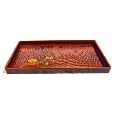 Minoya 美濃燒 梅鎌倉彫托盤 日本製造, 28 x 17 x 2.4cm, 梅鎌倉彫, 1個