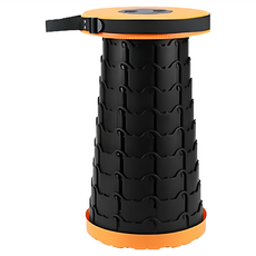 伸縮螺旋椅 伸縮折疊椅 輕巧便攜, 03 橘色, 1個