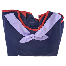 日系水手領結幼兒輕便圍兜-薰衣紫-12號, 1個, 1件