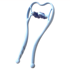 KOKOYI 6+2球升級款頸椎多角度變化紓壓包覆滾輪按摩球 藍色, 1個