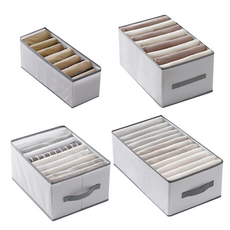 mohe 木暉居家 加厚PP立體支撐分格折疊收納盒 500g 4入, BKAR1511-4, 1組