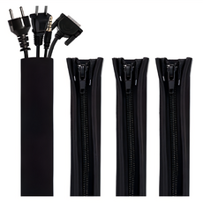 AHOYE 拉鍊式整線器 4入 電線收納 線材整理 電線保護套, p01_05243123, 1組