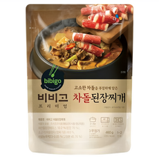 CJ bibigo 牛肉大醬湯 蔬菜高湯底 加入大豆醬、雪花牛肉、蘿蔔、豆腐塊等豐富用料 一人份小火鍋, 460g, 1包