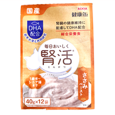 AiXiA 健康缶 貓用 11歲腎臟健康餐包 12包, 2號 雞泥狀, 480g, 1盒