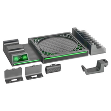 DOBE XBOX SERIES X 充電散熱底座 + 碟架 + 耳機架, TYX-1622, 黑色, 1組