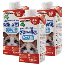CattyMan 澳洲貓用牛奶, 老貓用貓零食, 200ml, 3入