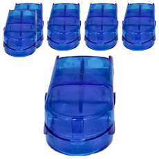 透明攜帶式切藥器, PS塑膠, 不鏽鋼刀片, 尺寸約9 x 8 x 2.5cm, 6個