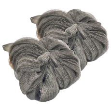 KEYTOSS 詰朵斯 竹炭添加 POPO糖花沐浴球 聚乙烯PE 95%/竹炭紗5% 直徑12*9CM 台灣製, 灰色, 2個, 1個