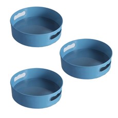 多功能旋轉收納盤 c018 170g, 水波藍, 3包