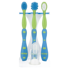 Nuby 寶寶口腔護理 5件組, 顏色隨機, 1組