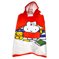 星紅織品 米飛連帽浴巾 60cm x 120cm，頭部35cm x 32cm, 深橘色, 2條