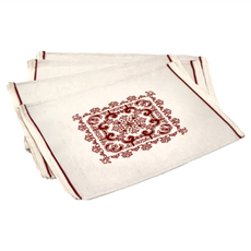 J&N 夏蒙爾餐墊 4件組 100%棉, 48 x 34cm, 紅色, 1組