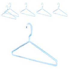 AXIS 艾克思 台灣製掛頭可旋轉日式塑膠衣架 41.5cmx21cm 粉紅色/白色, 藍色, 1組