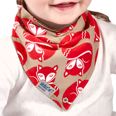 skibz兒童款雙面Doublez領巾, 100%棉, 柔軟舒適不傷肌膚, 雙層棉料, 表面防潑水, 頸圍43cm, 小狐狸