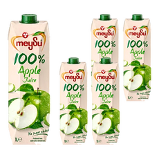 meySu 美愫 100%蘋果汁 1L*5瓶 (無添加糖、健康飲品、家庭號)