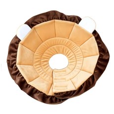 捷華 伊莉莎白防咬項圈 適用於貓狗 寬16cm 棉質布面, XL(27~32.5cm), 獅子, 1個