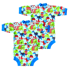 Splash About Happy Nappy Wetsuit 連身版游泳尿布褲 恐龍航海記, L, 2件