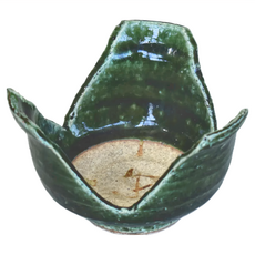 美濃燒 織布三鼎座 - 日本製，寬10cm/高7cm，陶瓷材質, 混合顏色, 1個