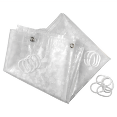 comet EVA防水浴簾 附掛環*12, 混合顏色, 1組