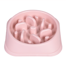 Truly House 寵物防滑慢食碗, 防打翻設計, 粉色, 380g, 1個