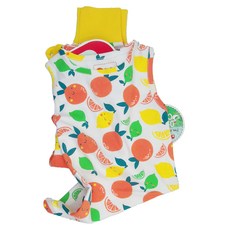 piccalilly 皮卡儷儷 有機棉嬰幼兒睡衣居家服 背心褲套裝, 2~3歲, 柑橘, 1件