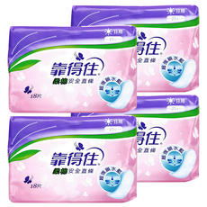 Kotex 靠得住 柔棉直條較多流量 23cm, 一般, 18片, 4包